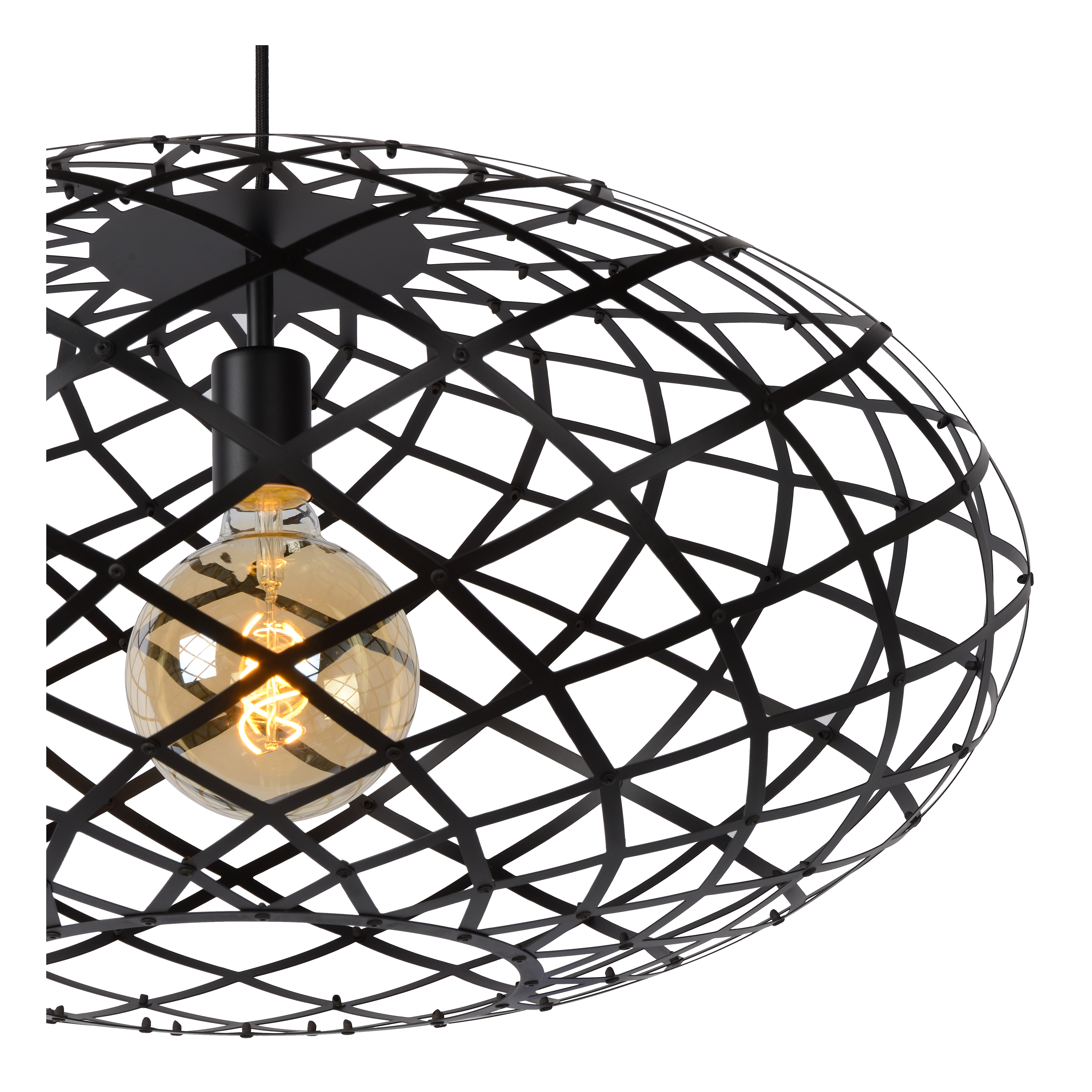Lucide WOLFRAM - Pendant light - Ø 65 cm - 1xE27 - Black Lucide WOLFRAM - Pendant light - Ø 65 cm - 1xE27 - Black
